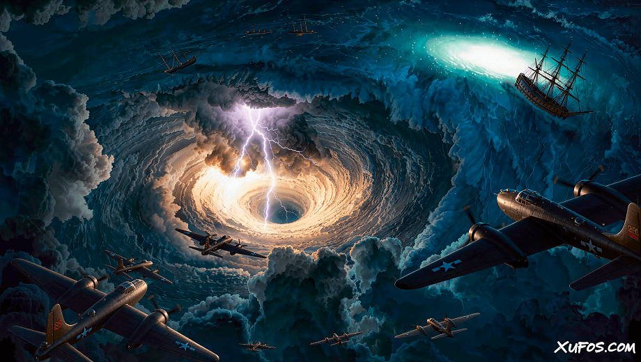 Artistic reconstruction of the Bermuda Triangle mystery