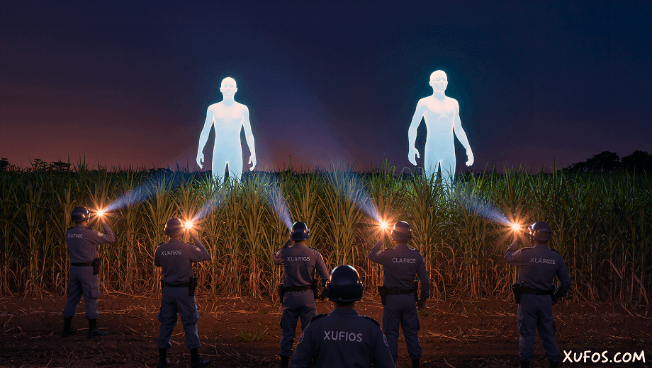 Artistic reconstruction of Cláudio UFO case 2008