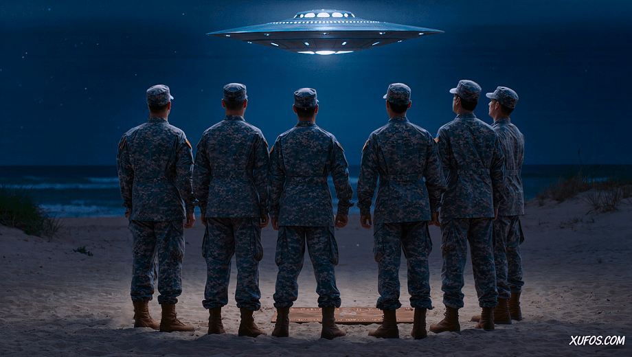 Artistic reconstruction of the Gulf Breeze Six soldiers