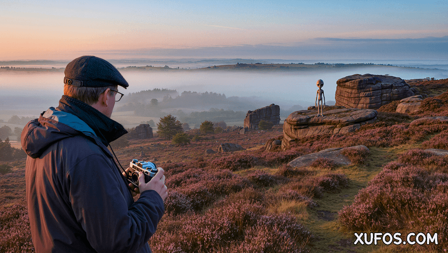 Artistic reconstruction of the Ilkley Moor Alien Encounter 1987