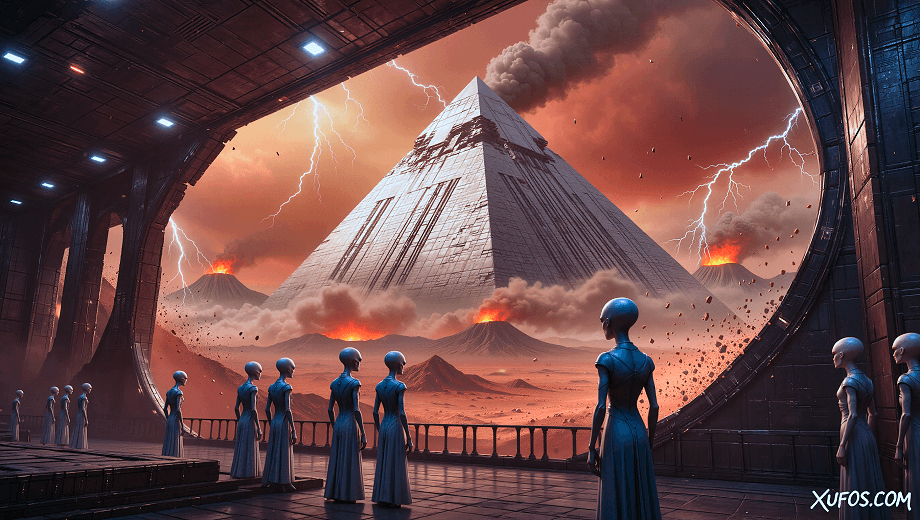 Artistic reconstruction of Mars one million years ago seen by Joe McMoneagle