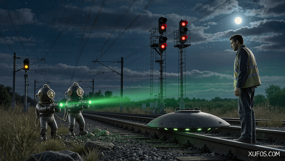 Artistic reconstruction of the Marius Dewilde UFO Encounter 1954