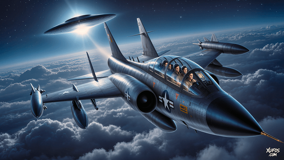 Artistic reconstruction of the RB-47 UFO encounter 1957