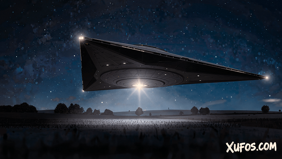 Artistic reconstruction of the TR-3B triangular craft