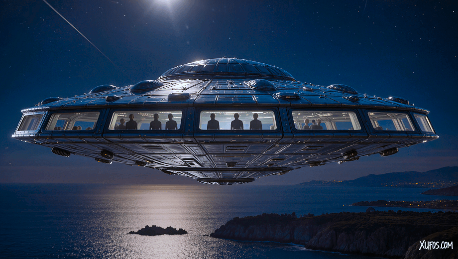 Still from the famous Kumburgaz UFO footage showing craft with occupants